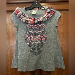 LILY BLEU GIRLS OWL TOP